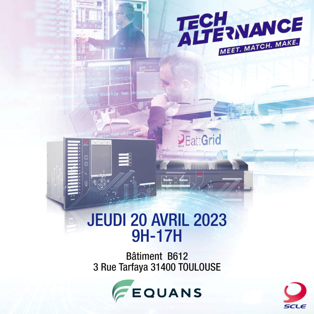 Visuel annonçant la participation de SCLE au forum Tech Alternance a Toulouse le jeudi 20 avril